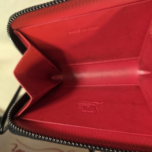 Christian Louboutin Black Wallet with Silver Studs - Picture 3 of 4